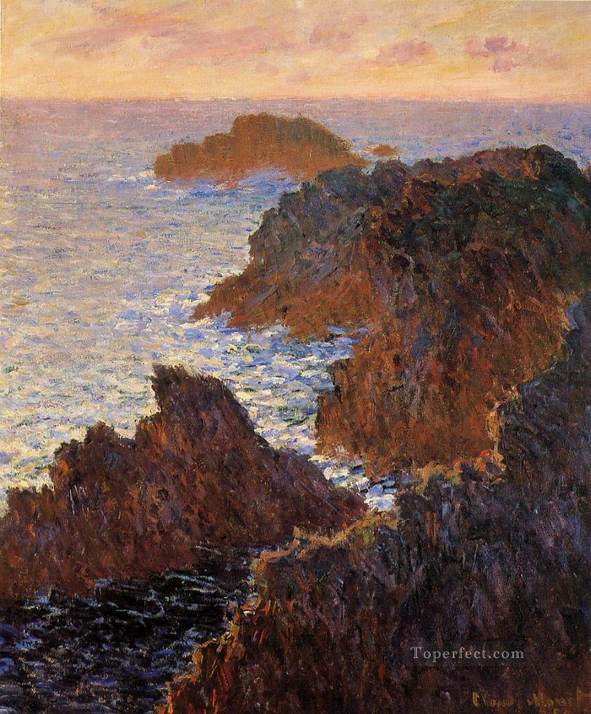 Rocks at BelleIle PortDomois Claude Monet Oil Paintings